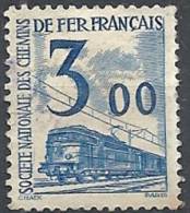 1960 FRANCIA USATO FRANCOBOLLI PACCHI FERROVIARI 3 F - FR624 - Used