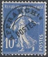 1922-51 FRANCIA PREANNULLATO 10 CENT OLTREMARE SENZA GOMMA - FR624 - 1893-1947