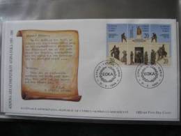 Cyprus 1995 4th Anni Of The E.O.K.A FDC - Brieven En Documenten