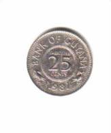 GUYANA   25  CENTS  1981  (KM# 34) - Colonies