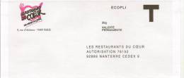 Lettre T Pour Les Restaurants Du Coeur - Cards/T Return Covers