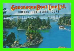 LIVRES - GANANOQUE, ONTARIO - GANANOQUE BOAT LINE LTD, 1000 ISLAND TOURS - 20 PAGES - - América Del Norte