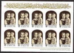 Mother Day 1991 Estonia Sheet Of 10 Vignettes - Mother's Day