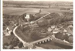 89 - GUILLON  -  Vue Aérienne Du Pont Sur Le Serein  -  CPSM Grand Format -   Animation Charrette Et Chevaux Sur Le Pont - Guillon