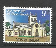 INDIA, 2009, St Pauls Church,Chennai, 150th Anniversary,  Paul 's Church, Architecture, Christianity Religion, MNH,(**) - Neufs