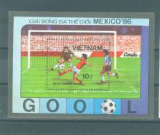 Vietnam: Football In Mexico 1986 - S/S Sheet - Mint NH - 1986 – Mexico