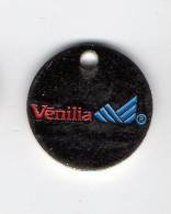 Jeton  De  Caddie  Argenté  VENILIA  Verso  Vierge - Trolley Token/Shopping Trolley Chip