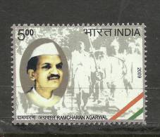 INDIA, 2009, Ramcharan Agarwal ,( Freedom Fighter And Social Worker),  MNH,(**) - Unused Stamps