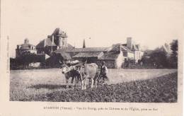 ¤¤  -    AVANTON   -  Vue Du Bourg, Près Du Chateau Et De L'Eglise  -  Attelage De Boeufs  -  Charrue     -  ¤¤ - Autres & Non Classés