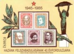 1985. HUNGARY, Liberation,  Numbered MNH  Comm.Sheet, On Thick Gummed Paper - Hojas Conmemorativas