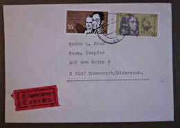 DDR Brief Eilsendung  Gel. Halle - Simmerath 1983 - Covers & Documents