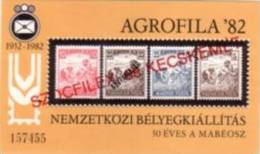 1988. HUNGARY, Szocfilex, Agrofila ,  Numbered MNH , Overprinted Comm.Sheet, On Thick Gummed Paper - Feuillets Souvenir