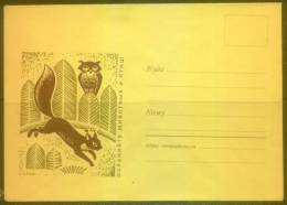 RUSSIA USSR Stationery USSR Be Zenklo 0036 Fauna Birds Animals Owl - Otros & Sin Clasificación