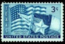 USA 1945 Scott 938, Texas Statehood Centenary, MH(*) - Neufs