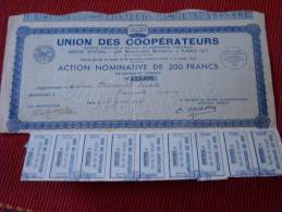 1951 : Union Des Coopérateurs 29 Boulevard Bourdon Paris 4e - Agriculture