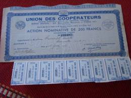 1951 : Union Des Coopérateurs 29 Boulevard Bourdon Paris 4e - Landbouw