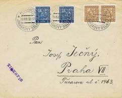 0061. Carta Impresos HRONOV (Checoslovaquia) 1932. Aniversario - Covers & Documents
