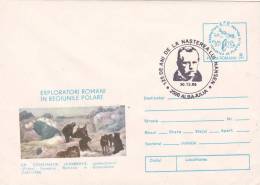 NANSEN,POLAR EXPLORER,COVER STATIONERY,ENTIER POSTAUX,1986,OBTILERATION CONCORDANTE,ROMANIA. - Explorateurs