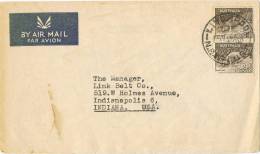 0065. Carta Aerea LIVERPOOL (Australia) 1950. Ornitorrinco, Platypus - Covers & Documents