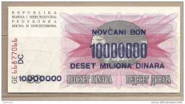 Bosnia Erzegovina - Banconota Circolata Da 10.000.000 Dinari - 1993 - Bosnia And Herzegovina