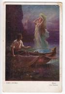 ILLUSTRATORS HANS ZATZKA THE FISHERMAN" Nr. 11 OLD POSTCARD 1917. - Zatzka