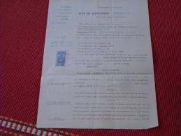 1941 : Acte De Concession Trentenaire, Darnétal, Cachet De La Mairie De Bihorel 76 - Diploma's En Schoolrapporten