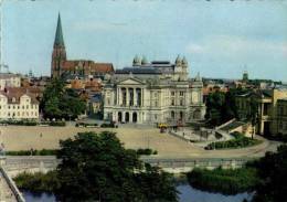 AK Schwerin, Alter Garten, Theater, Dom, Beschr, 1961 - Schwerin