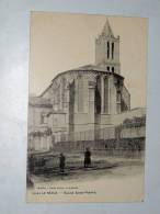 Carte Postale Ancienne : LA REOLE : L´Eglise Saint-Pierre , Animé - La Réole