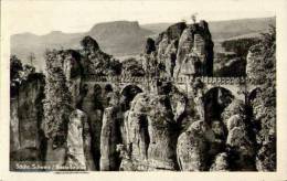 AK Basteibrücke, Bastei, Gel (Rathen, Rathewalde, Wehlen) - Rathen