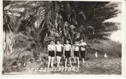US Sailors Military In Panama, 'Just Visitors', Men In Swim Suits,  C1910s Vintage Real Photo Postcard - Panama