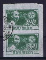 North Vietnam Michel 5b Used , Cat Value € 30,  Set Of Two - Vietnam
