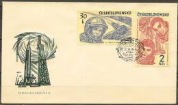 Space. CSSR 1964. Cosmonauts/Astronauts. Michel 1463-70 FDC. 1 FDC Signed By Cosmonaut German Titov. - Europe