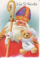 Saint Nicolas Et Ours, Teddy Bear + 1 Chromo St Nicolas Et Son âne 3, à Voir !!!!!!!!!!!!! - Sinterklaas