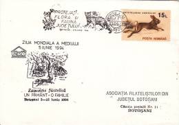 LAPINS RABIT, ENVIROMENT SPECIAL COVERS 1994,ROMANIA - Rabbits