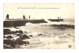 Cp, 34, Palavas-les-Flots, La Jetée Un Jour De Grosse Mer - Palavas Les Flots