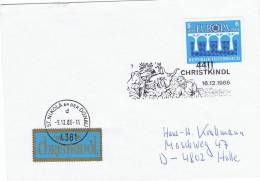 NOEL 6 - AUTRICHE Lettre Avec Obl. CHRISTKINDL 1986 + Obl. De ST.NIKOLA An Der Donau - Lettres & Documents