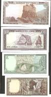 O) 1980-1988 LEBANON, BANKNOTE SERIES,UNCIRCULATED - Libanon