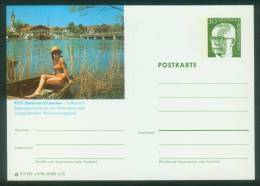 Bund BPK  1973  Mi: P 109 A9-098  Seebruck/Chiemsee - Frau Im Boot - Illustrated Postcards - Mint