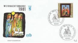 NOEL 39 - ALLEMAGNE BERLIN FDC Timbre De Noël 1981 - 1981-1990