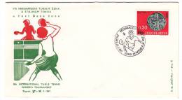 YUGOSLAVIA - International Tournament In Women's Table Tennis - Zagreb 1967 - Commemorative Seal - Tischtennis