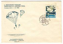 YUGOSLAVIA - International Competition Parachutists - Portorož 1963 - Commemorative Seal - Fallschirmspringen