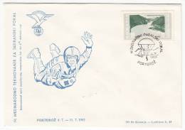 YUGOSLAVIA - International Competition Parachutists - Portorož 1965 - Commemorative Seal - Fallschirmspringen