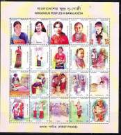 O)2010 BANGLADESH, INDIGENOUS PEOPLES, COSTUMES, DANCE, M/S,MNH - Bangladesch