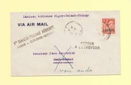 Algerie - 1ere Liaison Alger Colomb Bechar - 24-7-1946 - Type Iris - 1960-.... Brieven & Documenten