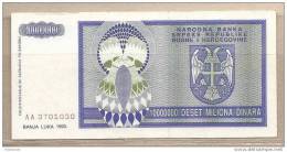 Rep. Serba Di Bosnia Erzegovina - Banconota Circolata Da 10.000.000 Dinari - 1993 - Bosnia And Herzegovina