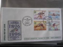 Cyprus 1996 Olympic Games Atlanta FDC - Brieven En Documenten