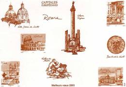 France: épreuve De La Série" Rome Capitales Européennes" Offerte Par La Poste En 2003 - Artist Proofs
