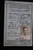 1929 Marseille Carte D'identité Donnant Droit à Réduction 30 % Sur Les Billets Train Chemins De Fer Français PLM 8 Paris - Autres & Non Classés