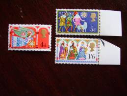 GB 1968  CHRISTMAS  Issue 25th.November MNH Full Set Three Stamps To 1s6d.. - Nuevos