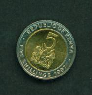 KENYA  -  1997  5 Shillings  Circulated As Scan - Kenia